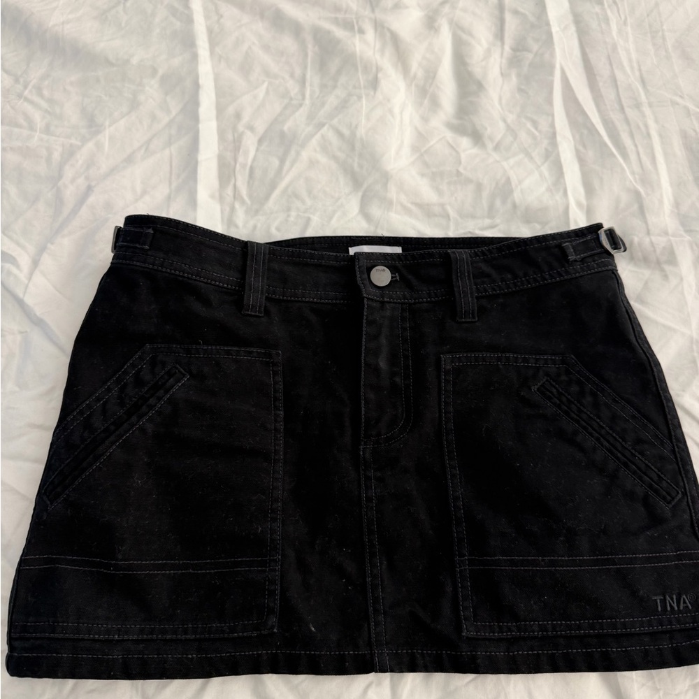 Aritzia Black Denim Skirt